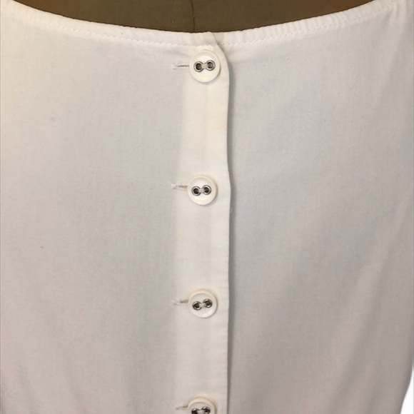 CHARLES CHANG-LIMA White Sleeveless Cupro Dress 8 - Picture 6 of 11